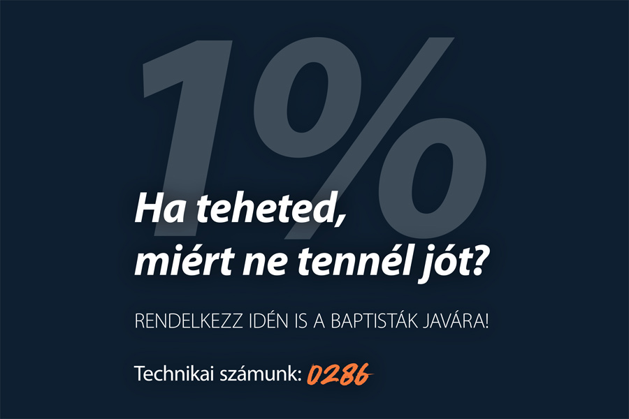 Támogasd egyházunkat és gyülekezetünket adód 1+1 százalékával