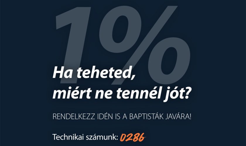 Támogasd egyházunkat és gyülekezetünket adód 1+1 százalékával